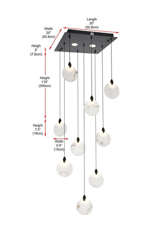 Avery LED Pendant in Black