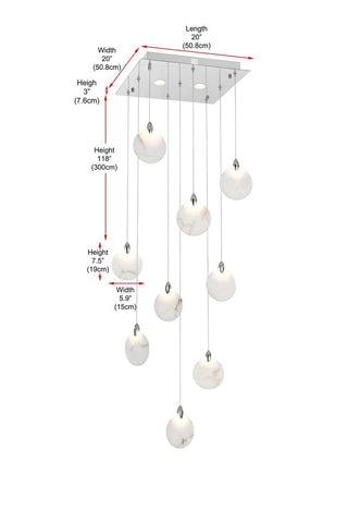 Avery LED Pendant in Chrome