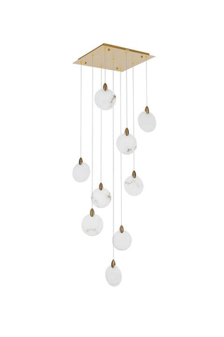 Avery LED Pendant in Satin Gold