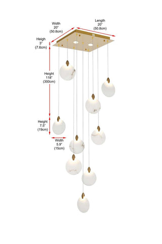 Avery LED Pendant in Satin Gold