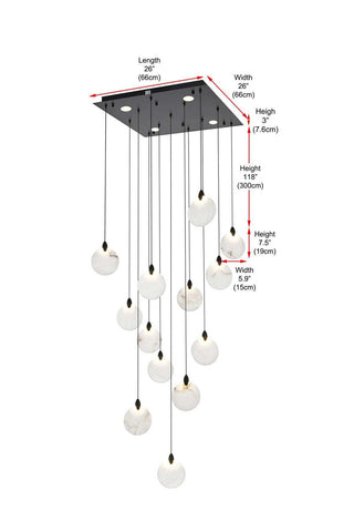 Avery LED Pendant in Black