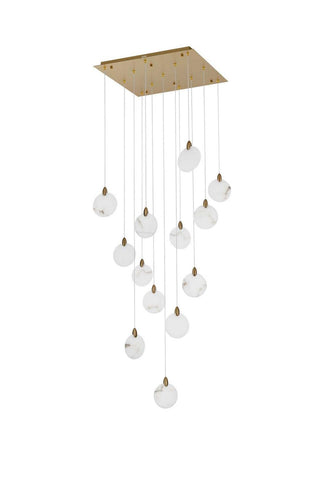 Avery LED Pendant in Satin Gold