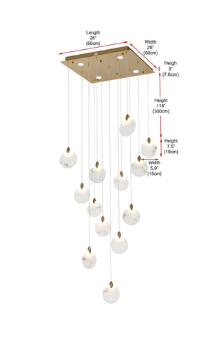 Avery LED Pendant in Satin Gold