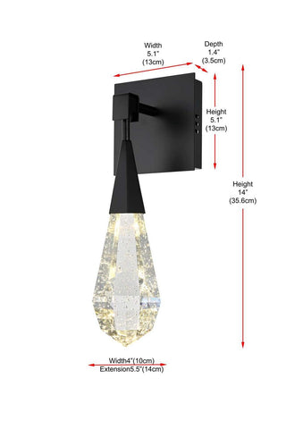 Amora LED Wall Sconce in Black