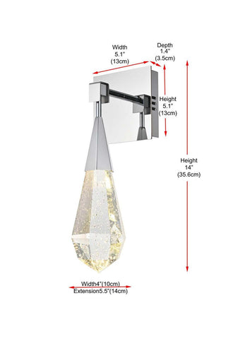 Amora LED Wall Sconce in Chrome