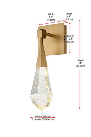 Amora LED Wall Sconce in Satin Gold