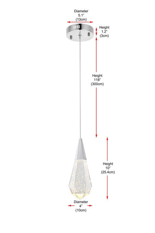 Amora LED Pendant in Chrome