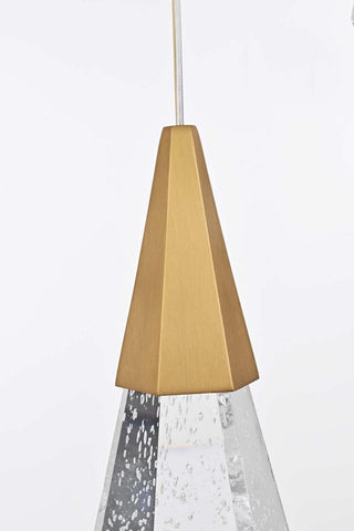 Amora LED Pendant in Satin Gold