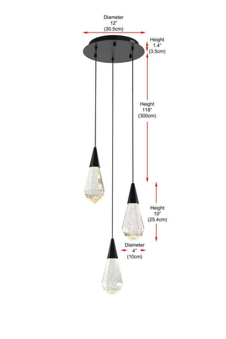 Amora LED Pendant in Black