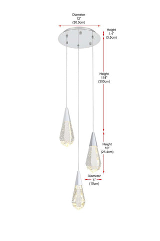 Amora LED Pendant in Chrome