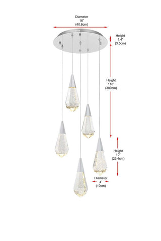 Amora LED Pendant in Chrome