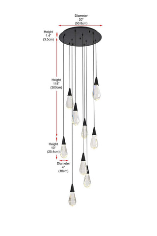 Amora LED Pendant in Black