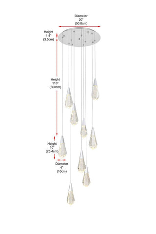 Amora LED Pendant in Chrome