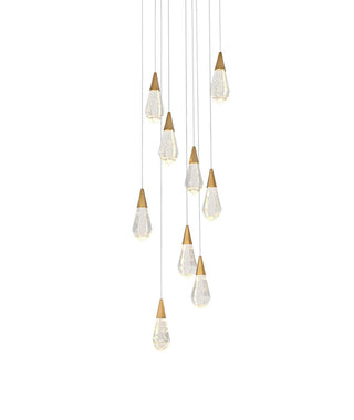 Amora LED Pendant in Satin Gold
