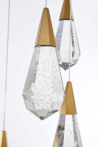 Amora LED Pendant in Satin Gold