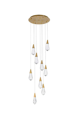 Amora LED Pendant in Satin Gold