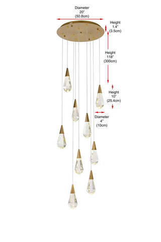 Amora LED Pendant in Satin Gold