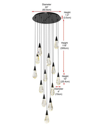 Amora LED Pendant in Black