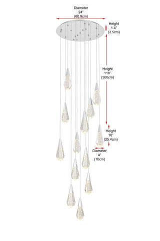 Amora LED Pendant in Chrome
