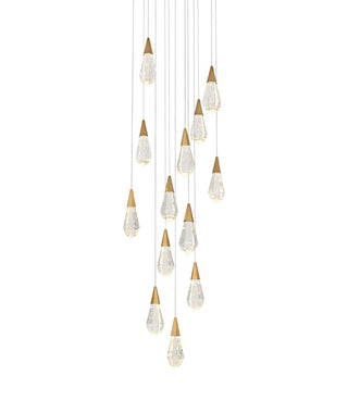 Amora LED Pendant in Satin Gold