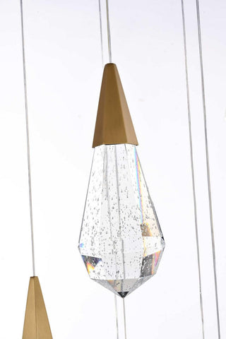 Amora LED Pendant in Satin Gold