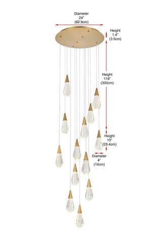 Amora LED Pendant in Satin Gold