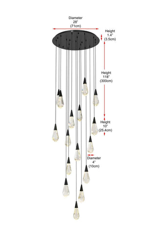 Amora LED Pendant in Black