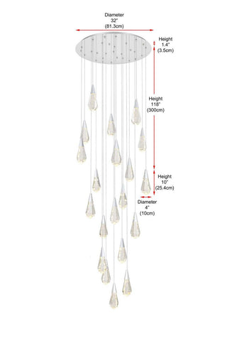 Amora LED Chandelier in Chrome