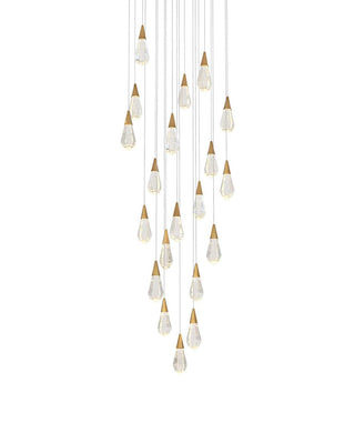 Amora LED Chandelier in Satin Gold