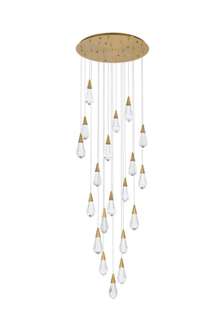 Amora LED Chandelier in Satin Gold