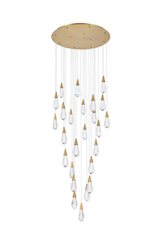 Amora LED Chandelier in Satin Gold