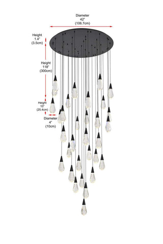 Amora LED Chandelier in Black
