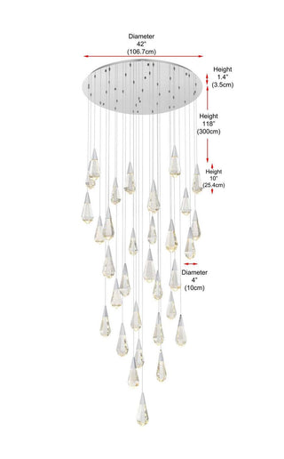 Amora LED Chandelier in Chrome