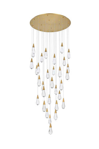 Amora LED Chandelier in Satin Gold