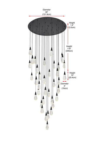 Amora LED Chandelier in Black