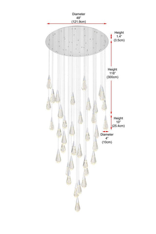 Amora LED Chandelier in Chrome