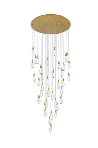 Amora LED Chandelier in Satin Gold