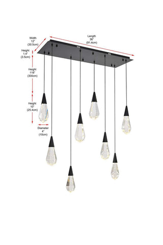 Amora LED Pendant in Black