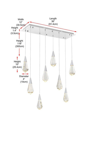 Amora LED Pendant in Chrome