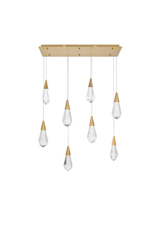 Amora LED Pendant in Satin Gold