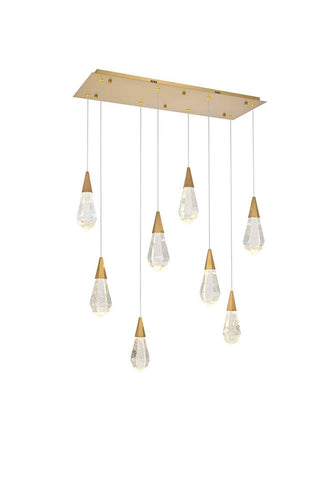 Amora LED Pendant in Satin Gold