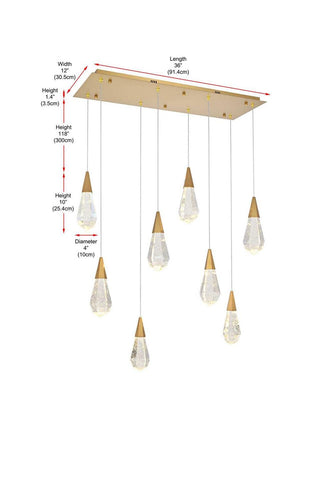 Amora LED Pendant in Satin Gold