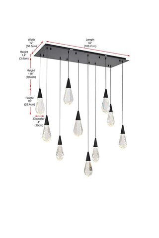 Amora LED Pendant in Black