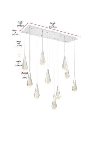 Amora LED Pendant in Chrome