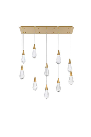 Amora LED Pendant in Satin Gold