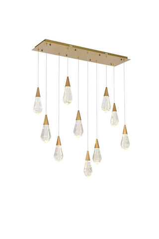 Amora LED Pendant in Satin Gold