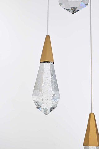 Amora LED Pendant in Satin Gold