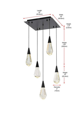Amora LED Pendant in Black