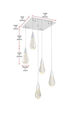 Amora LED Pendant in Chrome