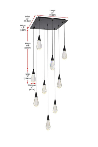 Amora LED Pendant in Black